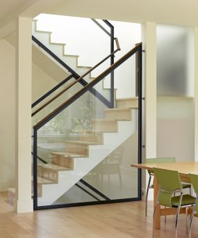 stair glass-enclosed stair