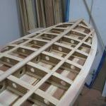wooden surfboard i-beams