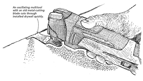 Make It Easier to Cut Drywall in Place - Fine Homebuilding