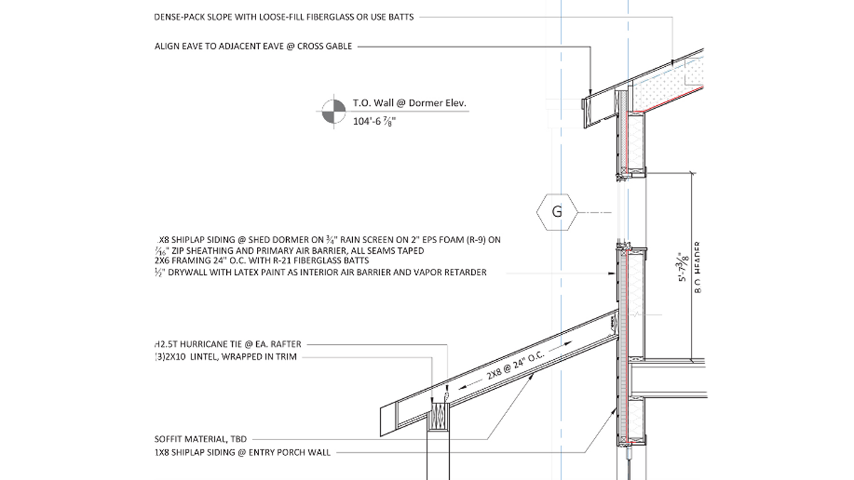 Framing detail for the ProHOME.