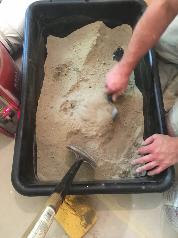 mix dry-pack mortar with sand and cement