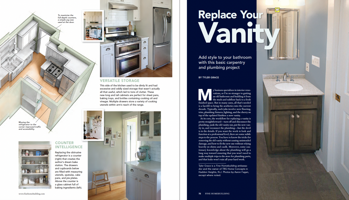 replace a vanity magazine spread