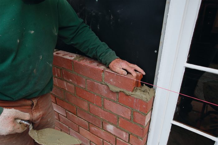 placing the brick veneer layout