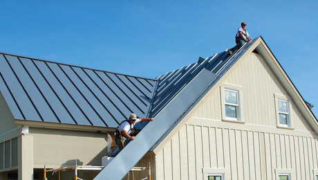 Snap-Lock Standing-Seam Metal Roof Installation