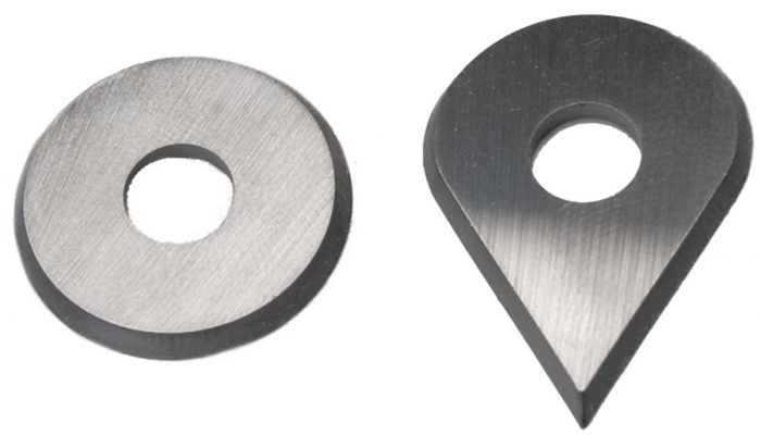 drop-shaped replacement blades
