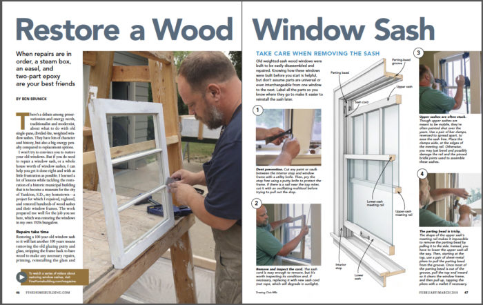 restore a wood window sash 