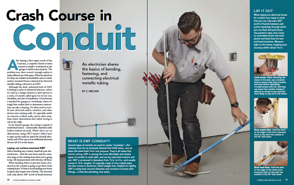 Crash Course in Conduit - Fine Homebuilding