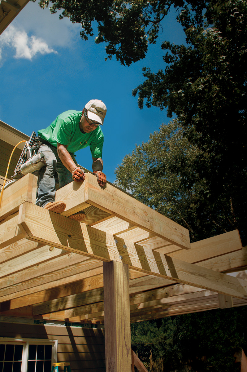 cantilever deck framing