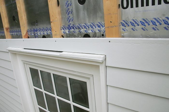 Install the planks over openings with the same 1⁄4-in. gap used below the first course