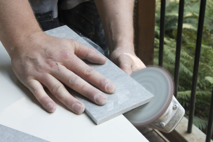 use a polishing pad for perfect miter
