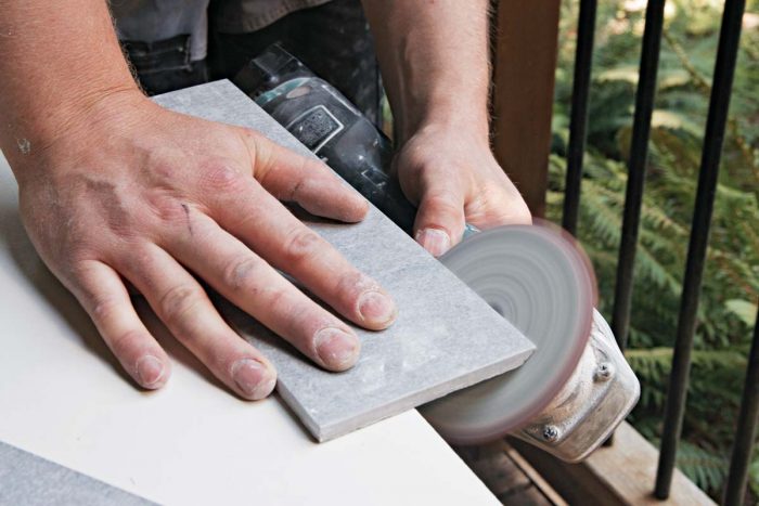 A 200-grit polishing pad offers more control as you sneak up on the perfect miter.
