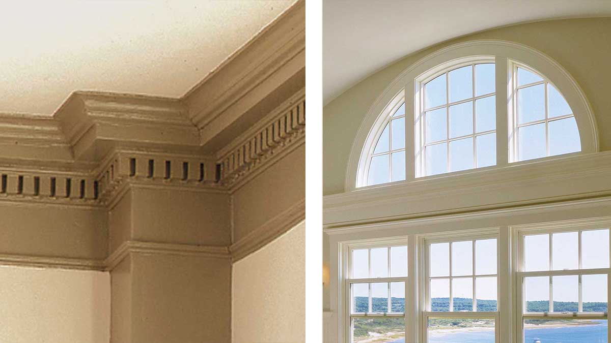 Custom dentil (left) and Accurate dados (right)