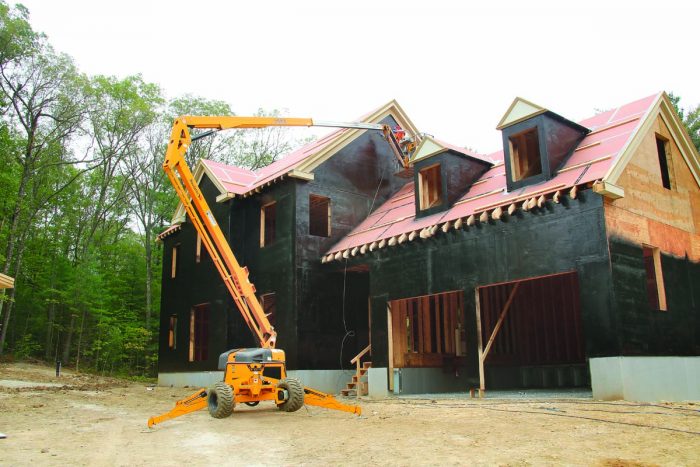 sheathing is accessed with a 6-ft. stepladder