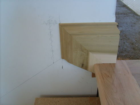 railing - How can I mate a stair skirt flush with the drywall below? - Home  Improvement Stack Exchange