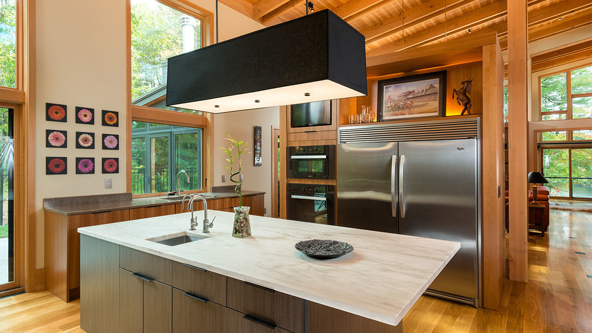 kitchen timber frame home 