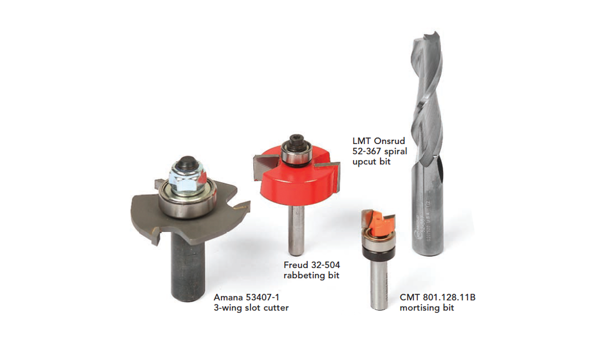 High quality router bits from Amana, Whiteside, Onsrud, and Freud 