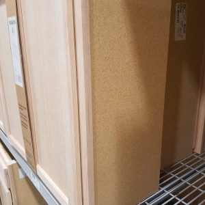 oak-faced cabinets