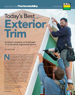 Today's Best Exterior Trim - Boral White Paper Cover