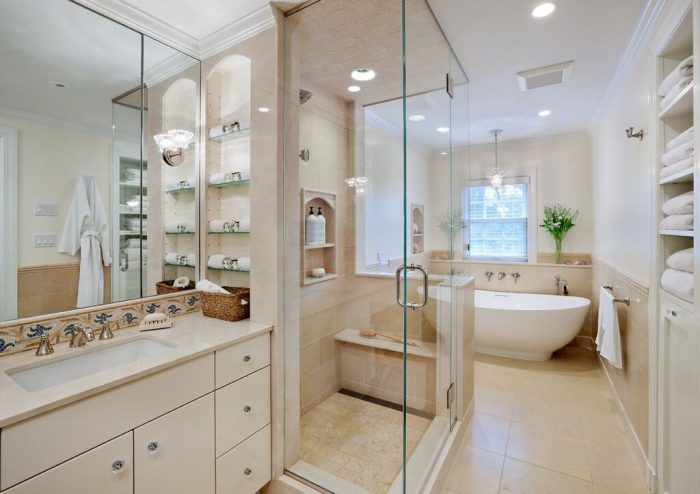 open-plan bathroom