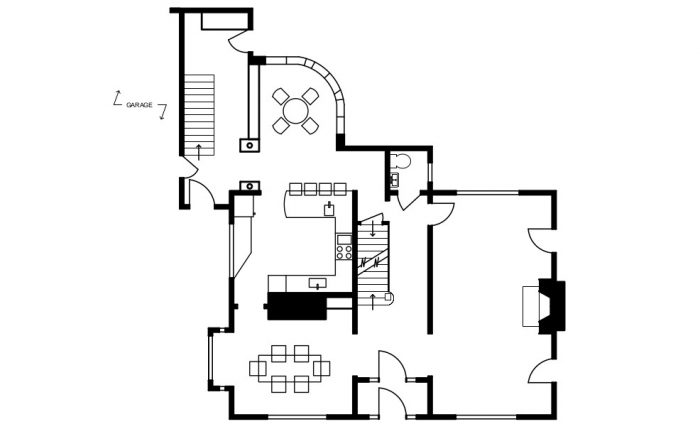 floor plan for kitchen