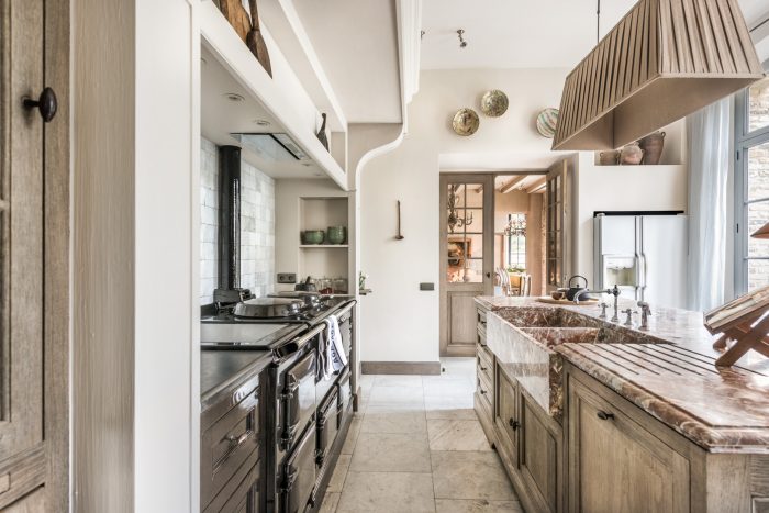 photo of galley kitchen area