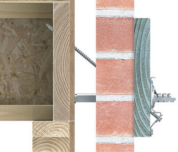 Simpson Strong-Tie BVLZ brick-veneer ledger-connector system in use
