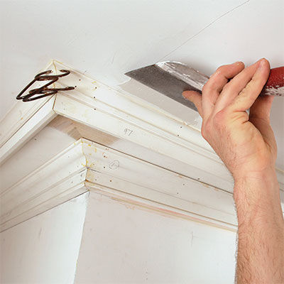 combination of floating, scribing, and caulking