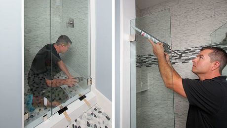 installing frameless shower glass