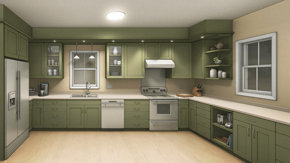 typical kitchen lighting