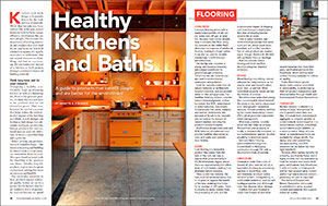 HEALTHY KITCHENS AND BATHS ISSUE SPREAD