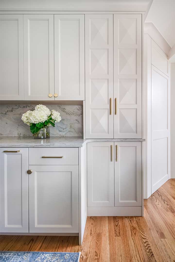 White cabinets and counter tops