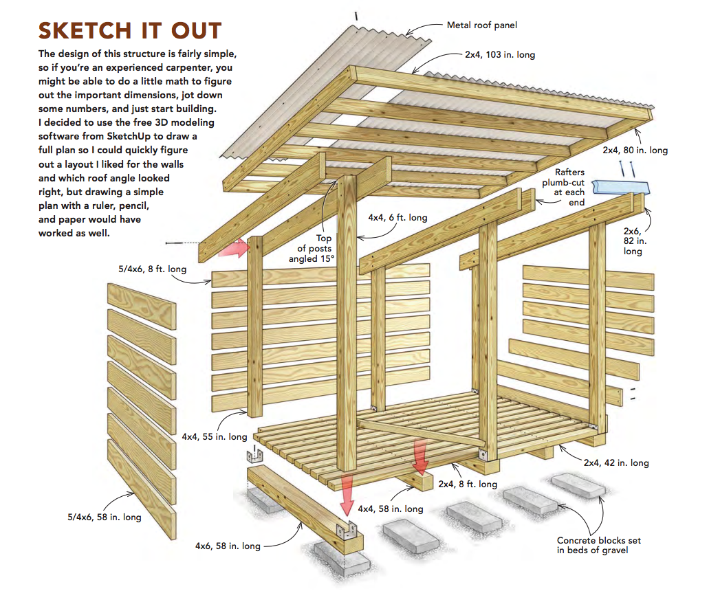 firewood shed kit