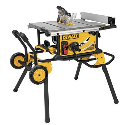DEWALT 10-in Carbide-Tipped Blade 15-Amp Portable Table Saw 