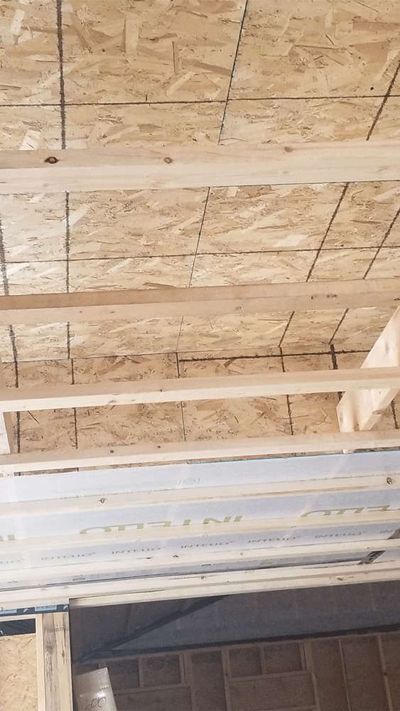 the ceiling with 2x4s
