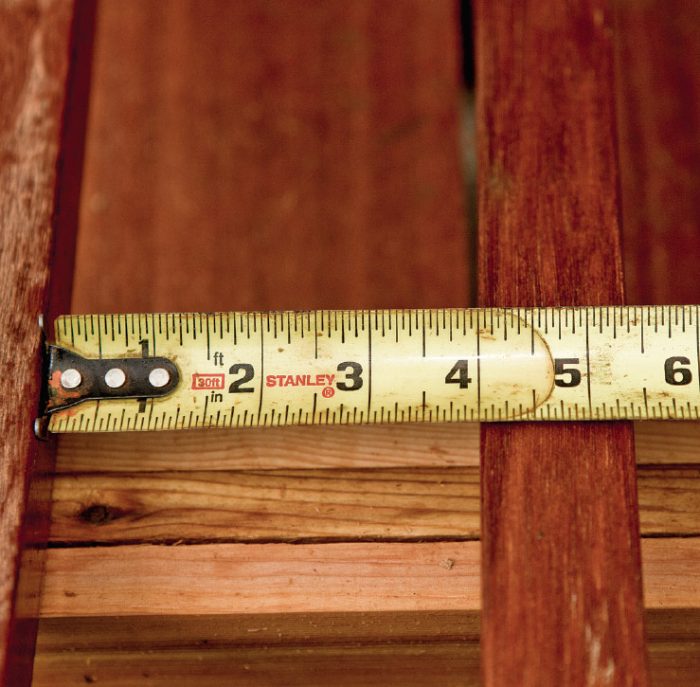 3. Calculate the baluster-unit distance by adding 4 in. to the width of one baluster.