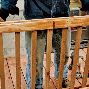 14. Test-fit the baluster and make any adjustments necessary to achieve a snug fit.