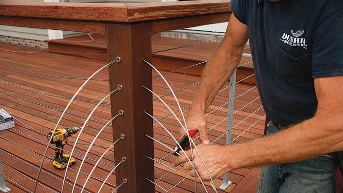 how to install deck railing