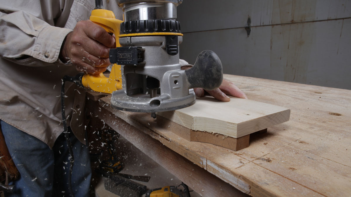 using a router jig to shape decorative corbels