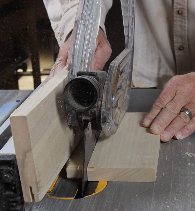 cut corbels to size using a table saw