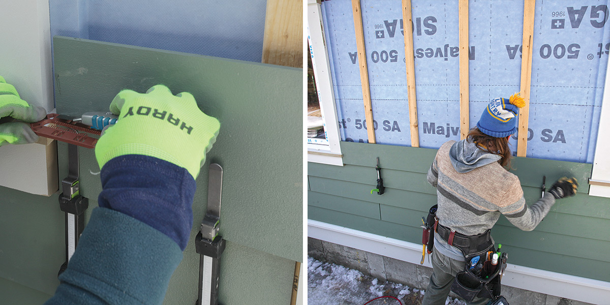 cutting and marking the lap siding