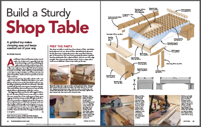 build a sturdy shop table