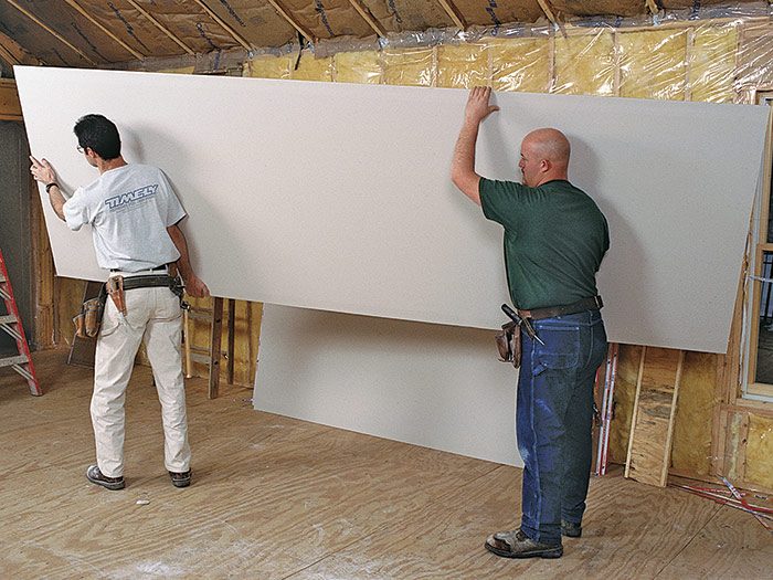 carrying drywall