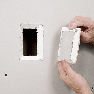 Patching Unused Outlets: Method One Remodeling often means moving outlets. You can patch the holes left from retired outlets easily, using just a scrap of drywall, tape, and a little joint compound.
