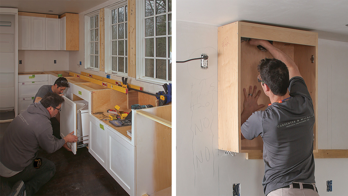 Installing Frameless Kitchen Cabinets