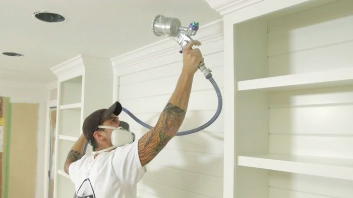 how to spray interior paint