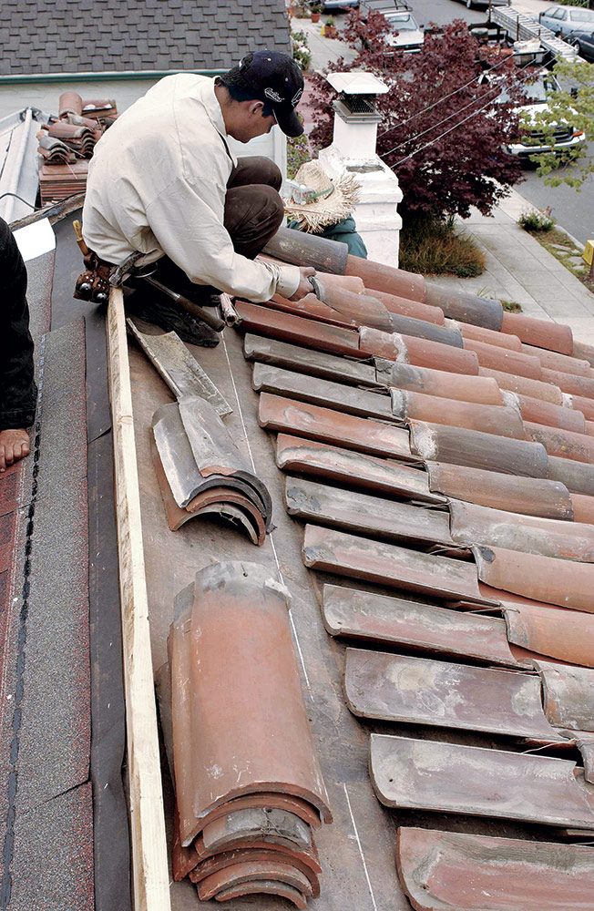 clay tile roof installation