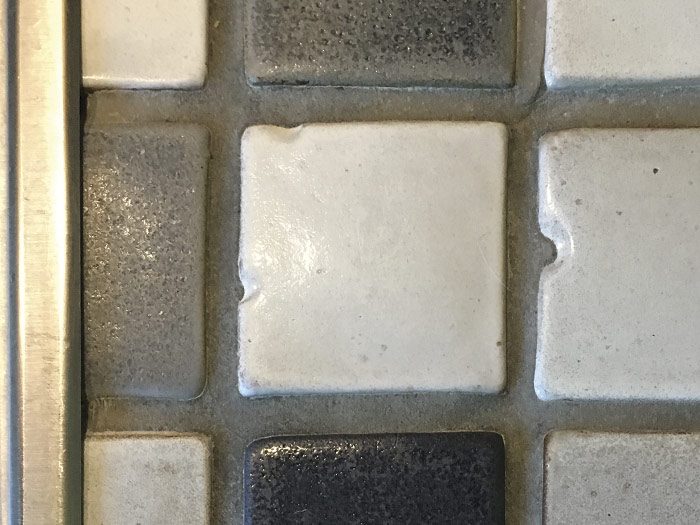 After Soft Scrub; polyurethane grout