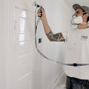 spray paint on trim