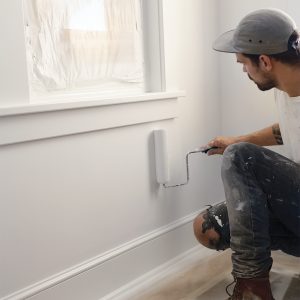 how to roll paint on walls