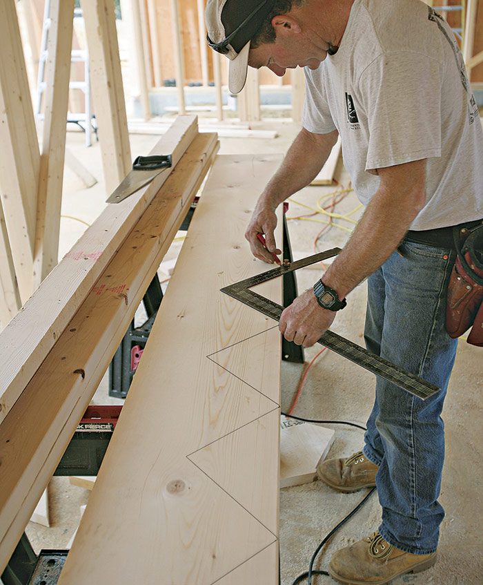 mark out the treads and risers